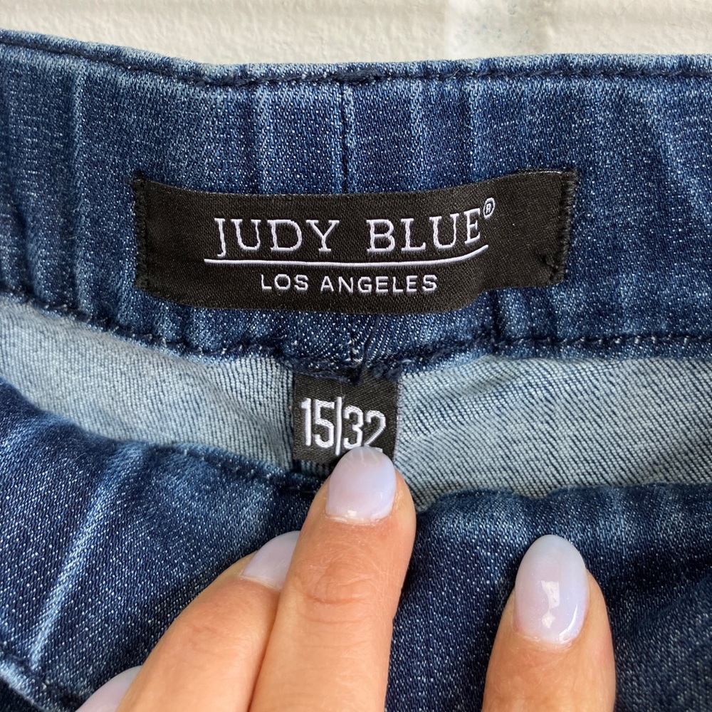 Judy Blue Blue Denim Joggers - Picture 2 of 4